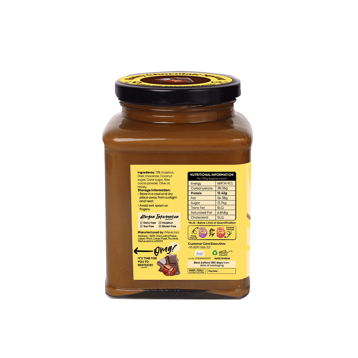 HAZELNUT CHOCOLATE SPREAD – CREAMY (Honey)